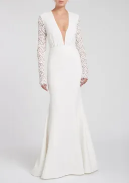 Rebecca Vallance Harper Gown Ivory Size AU 8  for rent on The Volte - image 1