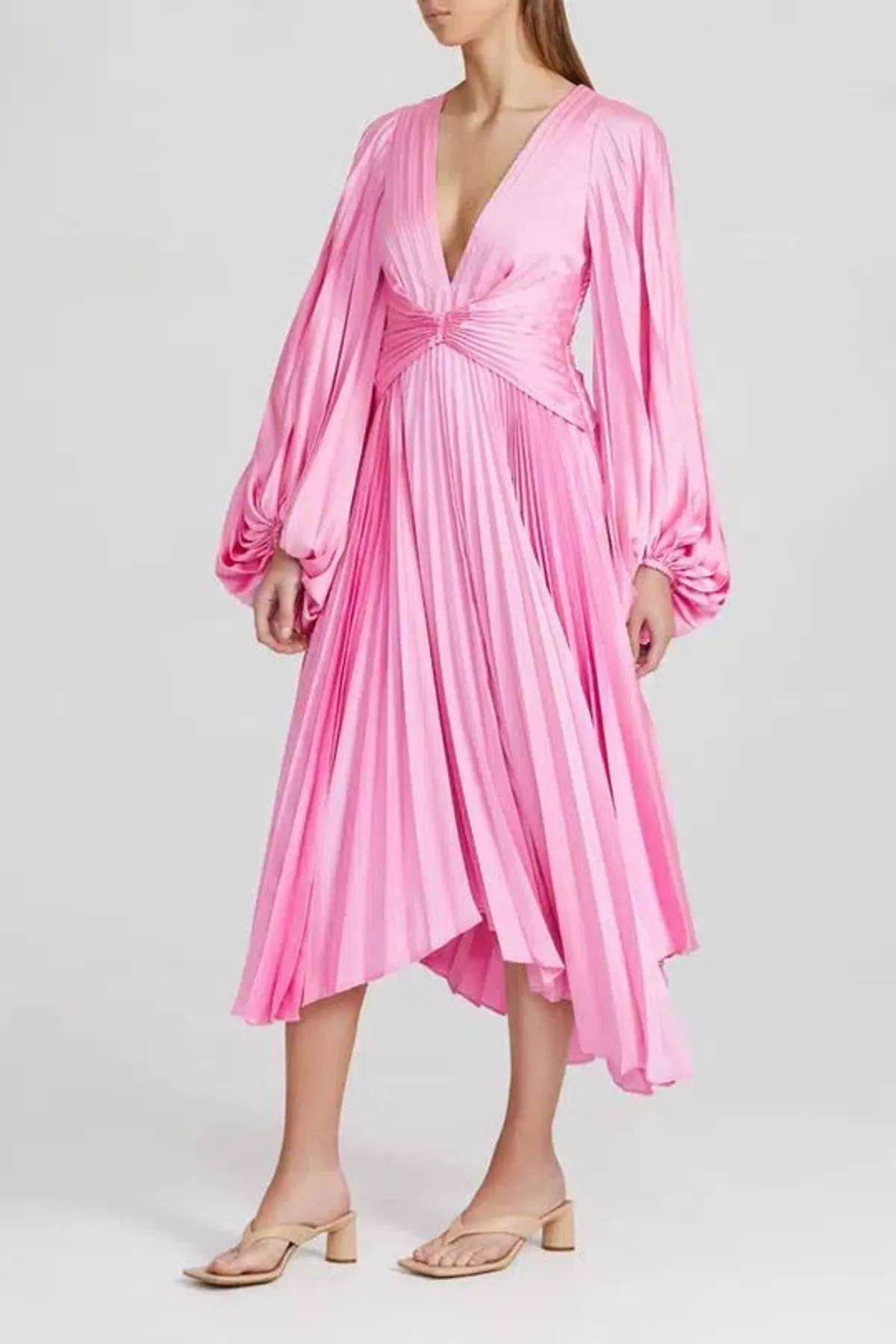 Acler Palms Pleat Dress Confetti Pink Size 8 - Image 1