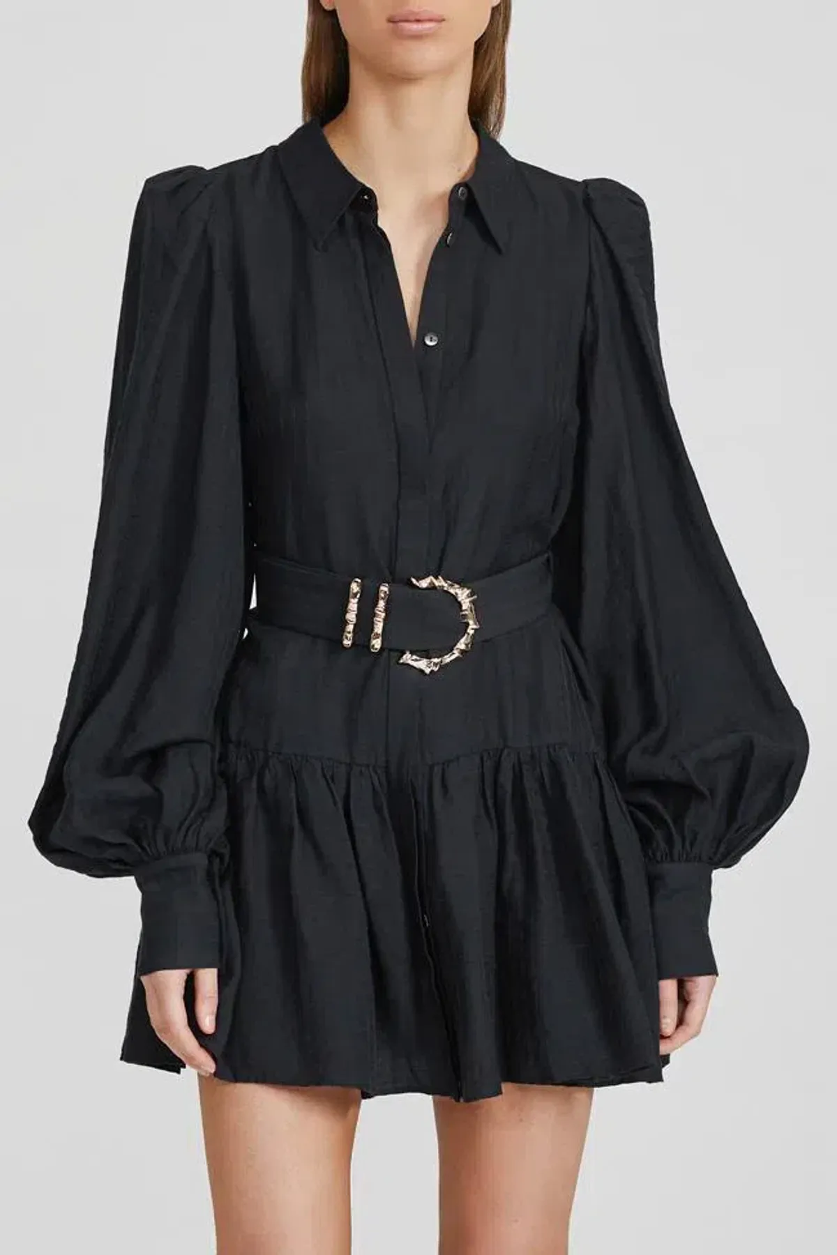 Acler Sherwood Mini Dress Black Size 10 - Image 2
