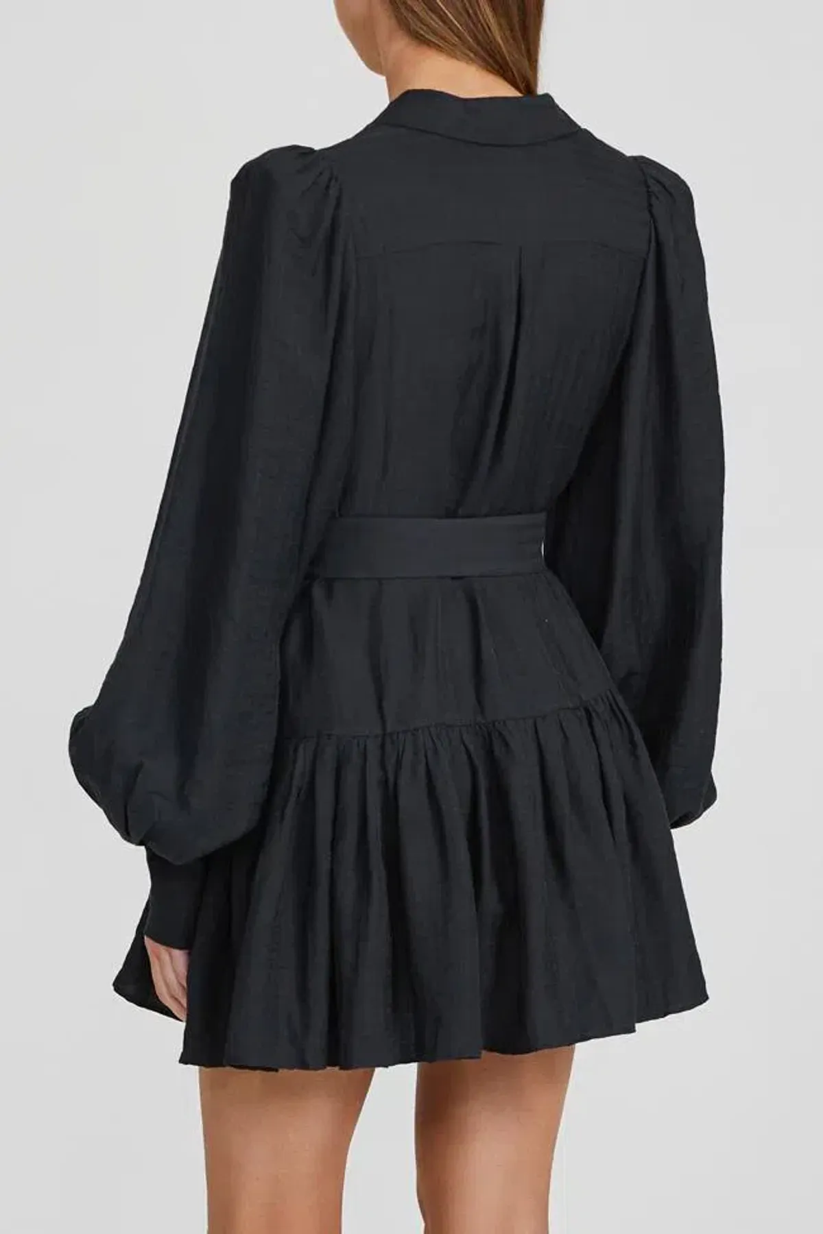 Acler Sherwood Mini Dress Black Size 10 - Image 3