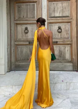 KAOA Backless Maxi Dress in Yellow Canary Size XS / AU 6 for rent on The Volte - image 2