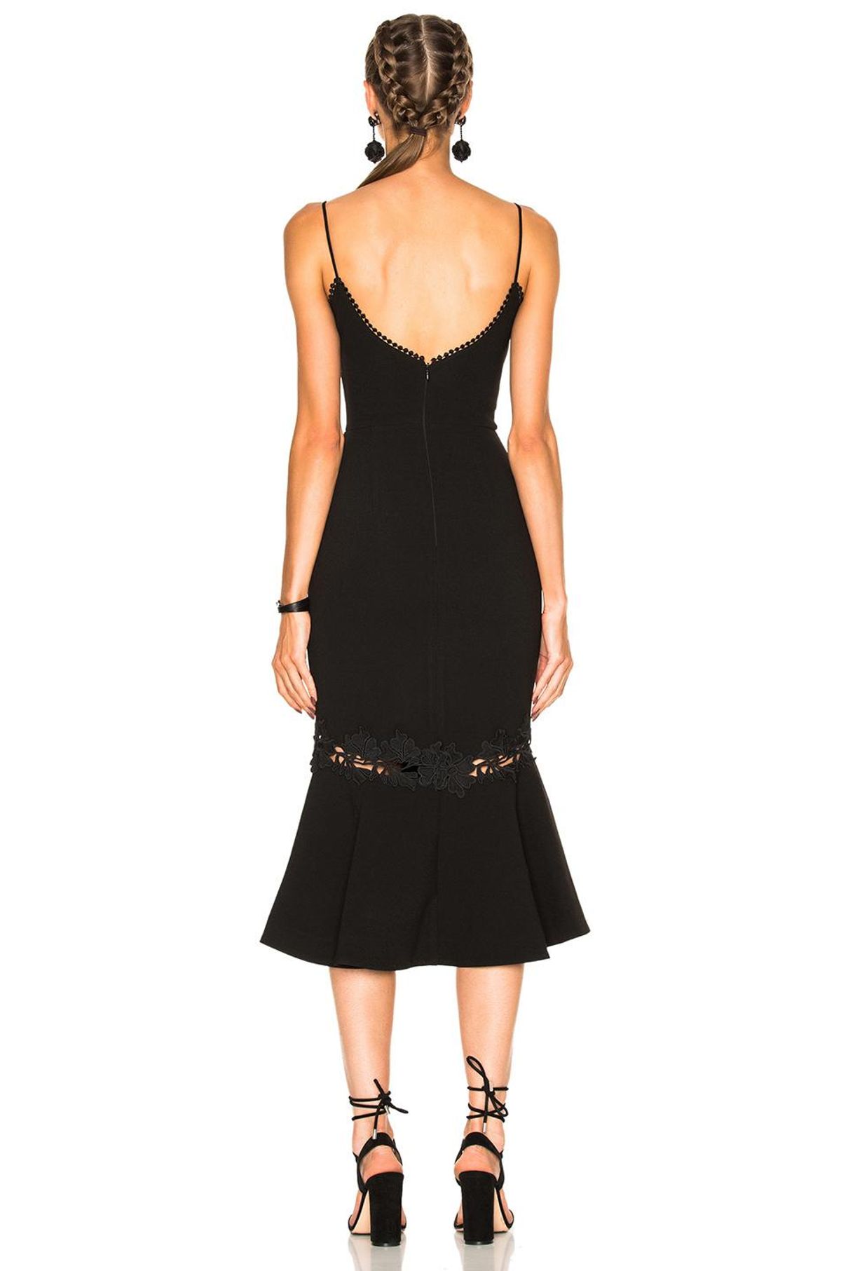 Crepe Fitted Panel Dress - Image 2