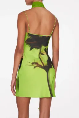 Rat and Boa Orisha Mini Dress Green Print Size XS/AU 6 for rent on The Volte - image 6