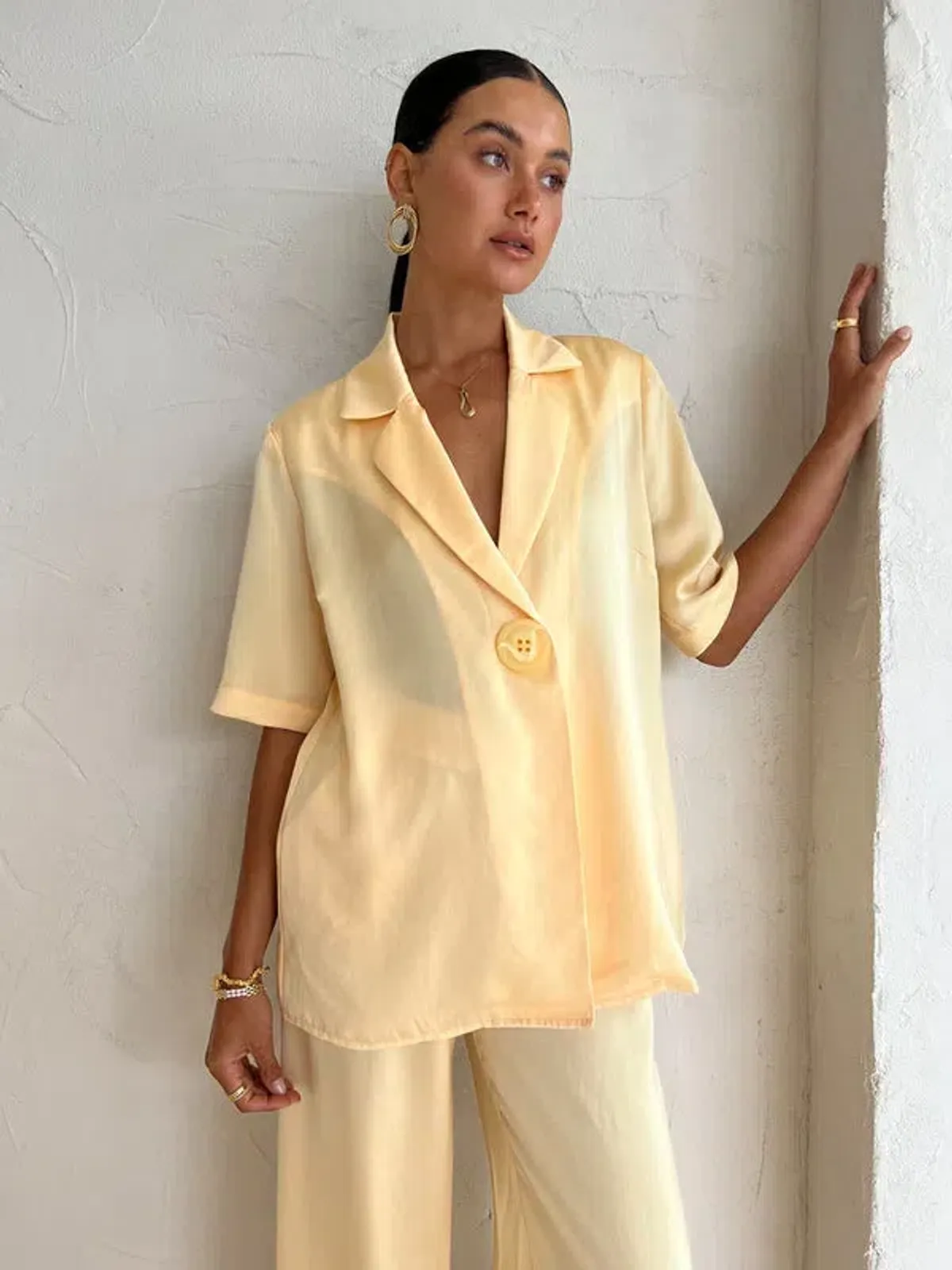 Viktoria and Woods Chorus Shirt w/ Belt Flax Yellow Size 1 /AU 8 - Image 2