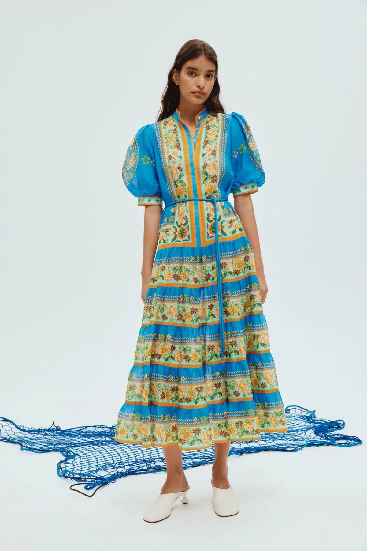 Alemais Lindah Tiered Midi Dress Floral Size 12 - Image 1
