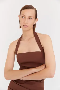 Sir the Label Nikki Gown Brown Size 10 for rent on The Volte - image 3