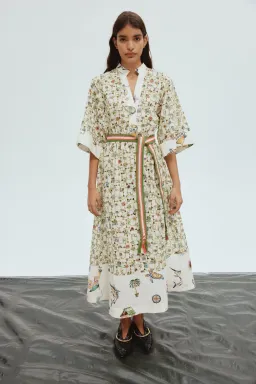 Alemais Sunset Broderie Midi Dress Multi Size AU 8 for rent on The Volte - image 1