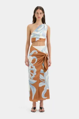 Sir The Label Sorrento Wrap Skirt And Scarf Top Set Sciapra Print  Size 10 for rent on The Volte - image 1