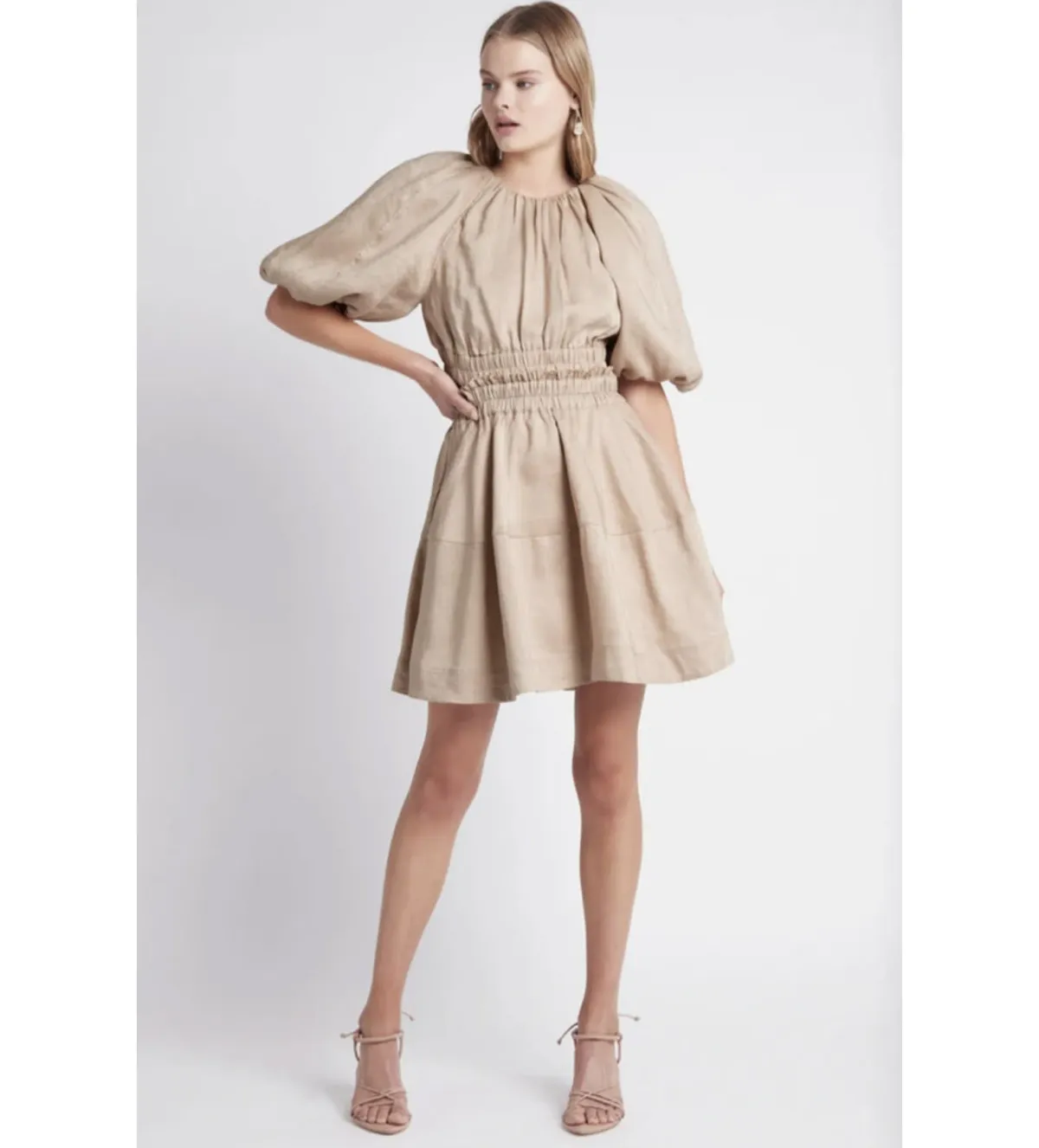 Aje Solitude Cutout Mini Dress Beige Size 10 - Image 1