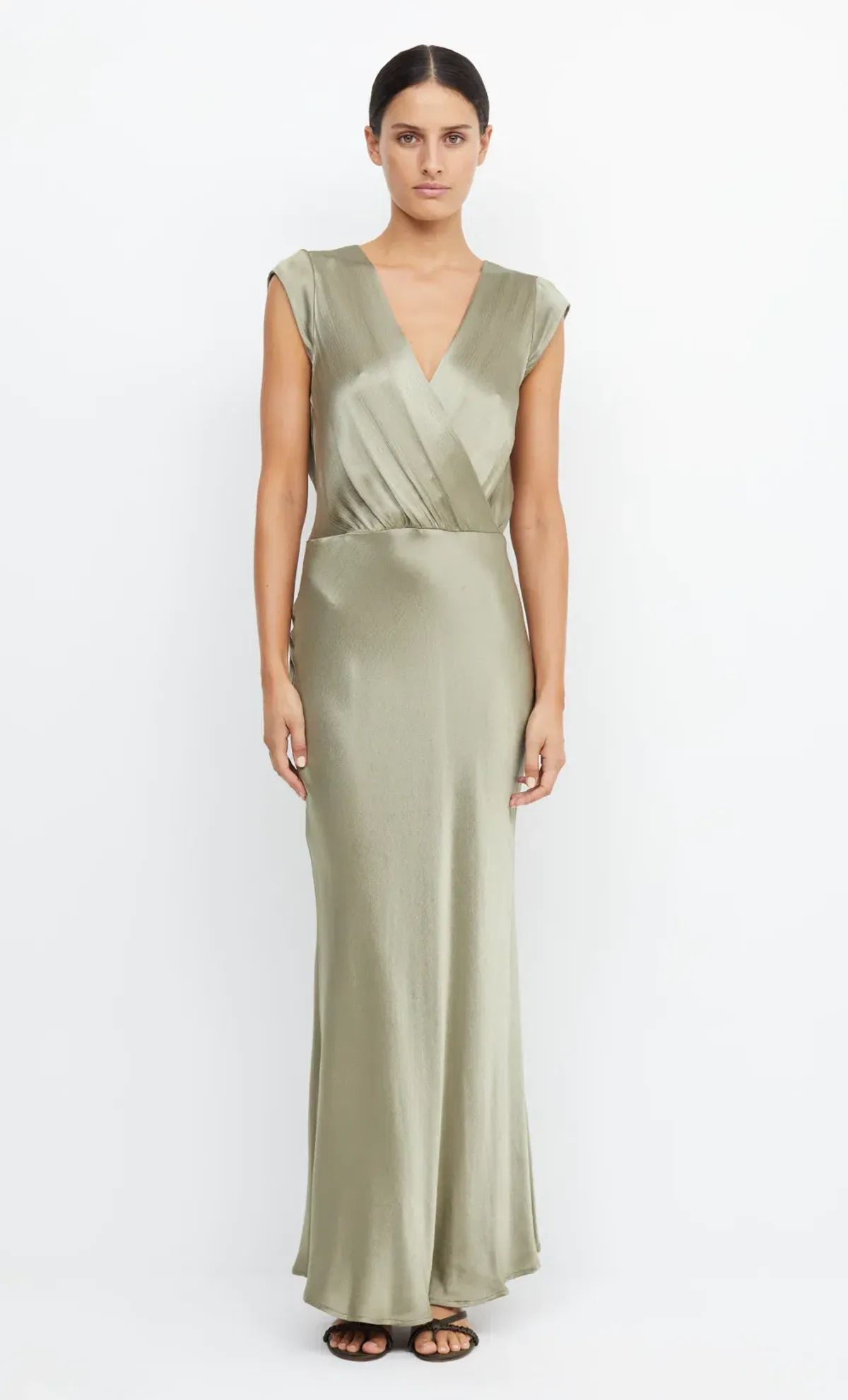 Bec & Bridge Moon Dance Maxi Dress Sage Size 12 - Image 3
