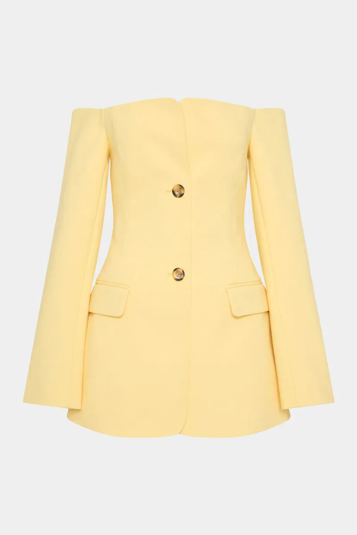 Sir the Label Sandrine Tailored Mini Dress in Limone Size 8 - Image 3