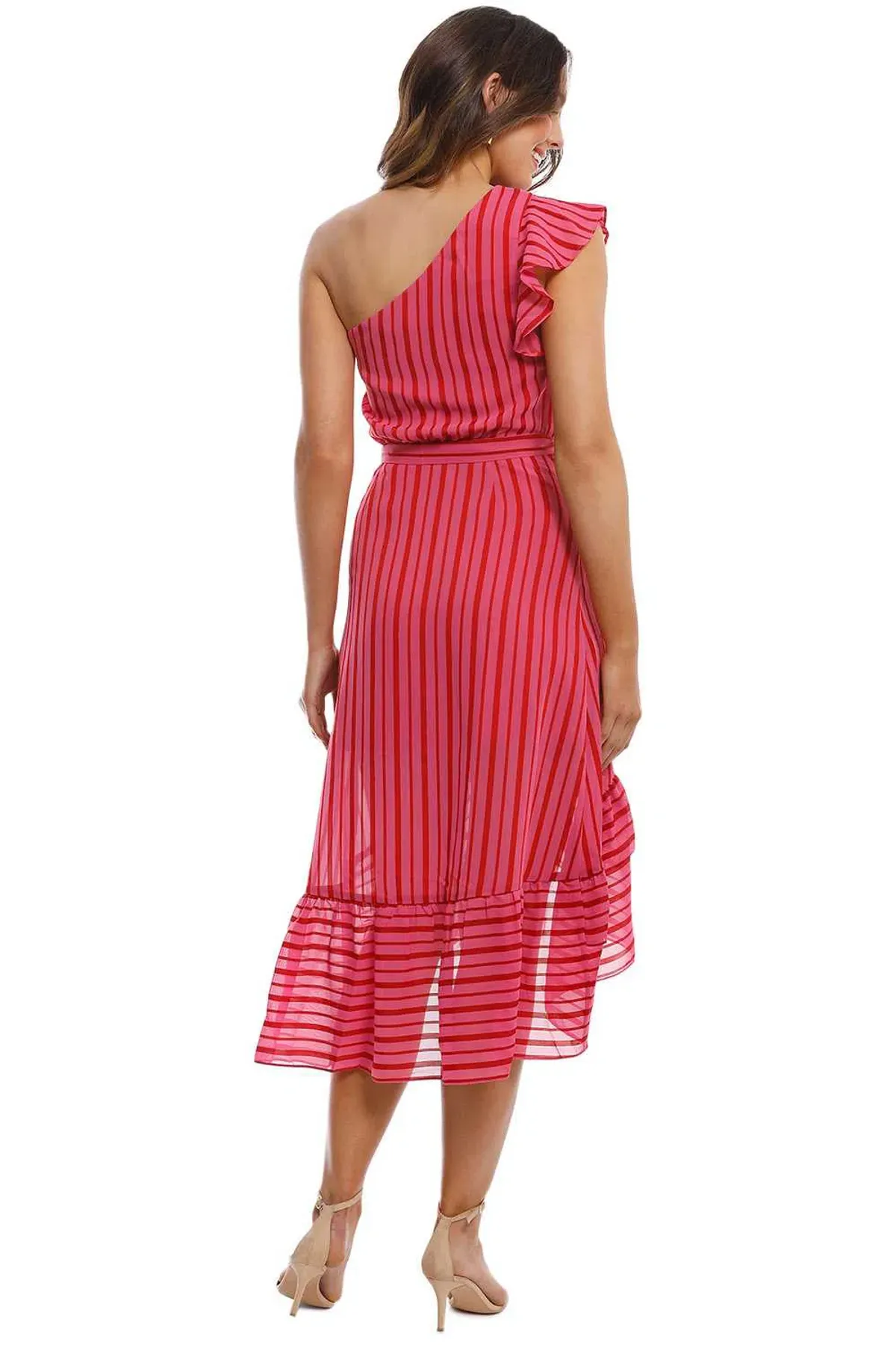 Talulah Candy Flounce Midi Dress Pink Size 8 - Image 3