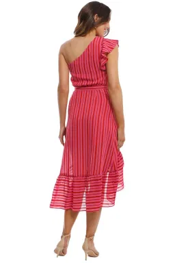 Talulah Candy Flounce Midi Dress Pink Size 8 for rent on The Volte - image 3
