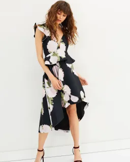 Talulah New Woman Asymmetrical Midi Dress Floral Size 12 for rent on The Volte - image 6