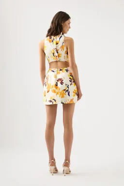 Aje Tulip Cut Out Mini Dress Floral Size 14 for rent on The Volte - image 2