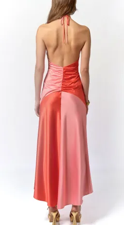 De La Vali Freya Halter Maxi Dress Pink/Red Size 8 for rent on The Volte - image 3