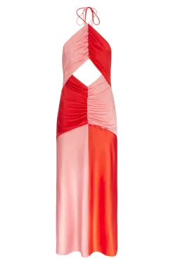 De La Vali Freya Halter Maxi Dress Pink/Red Size 8 for rent on The Volte - image 6