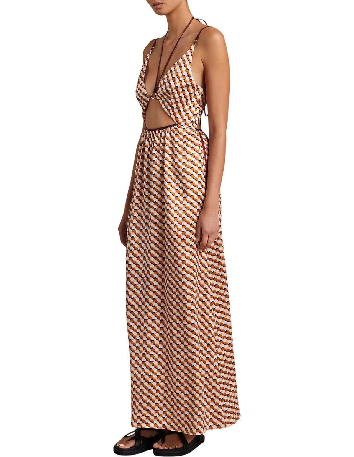 Bec & Bridge Casablanca Cut Out Maxi Dress Multi Size 8 - Image 2