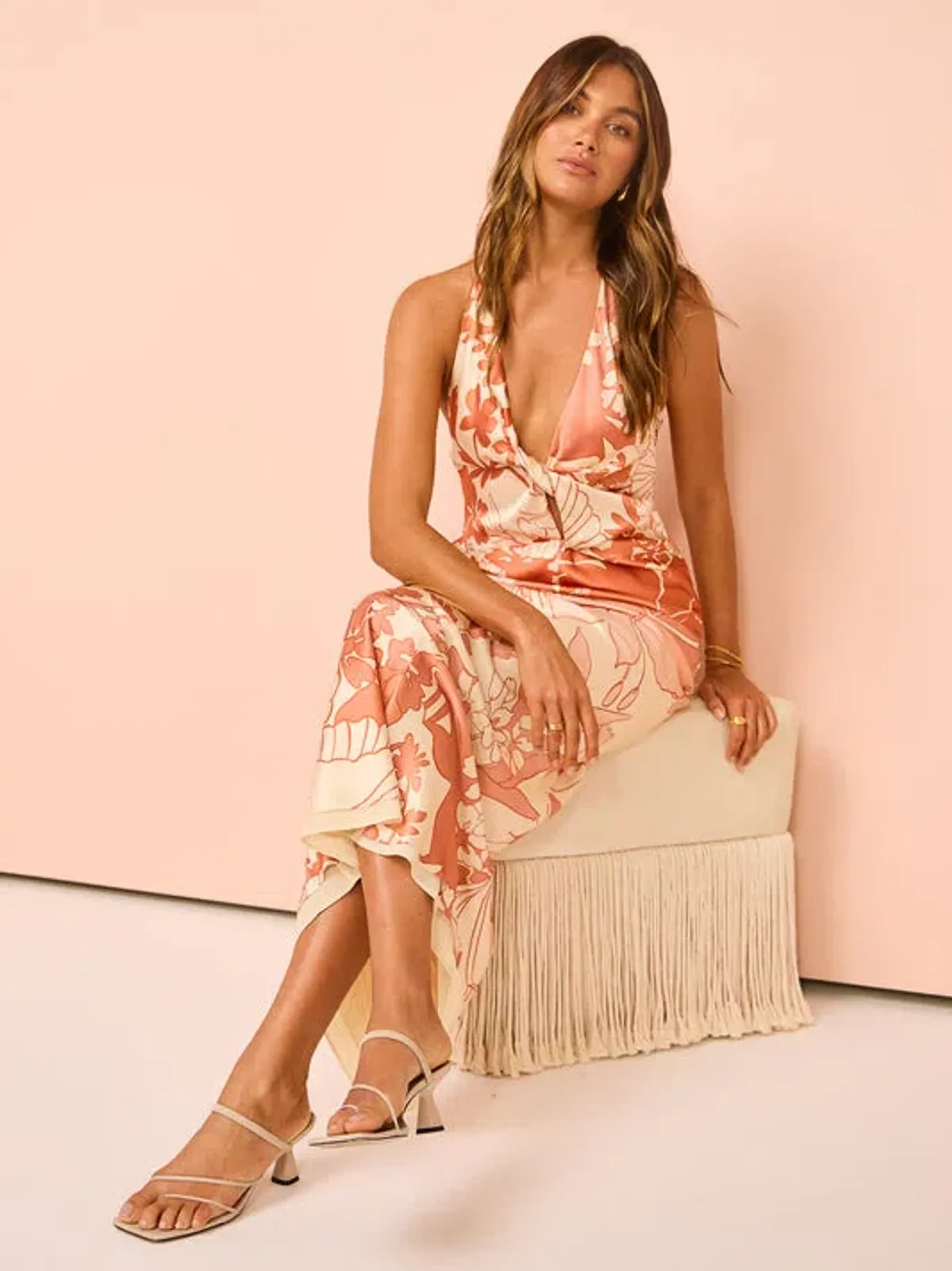 Sir The Label Como Twist Dress in Paradiso Print Size 3 / AU 12 - Image 3