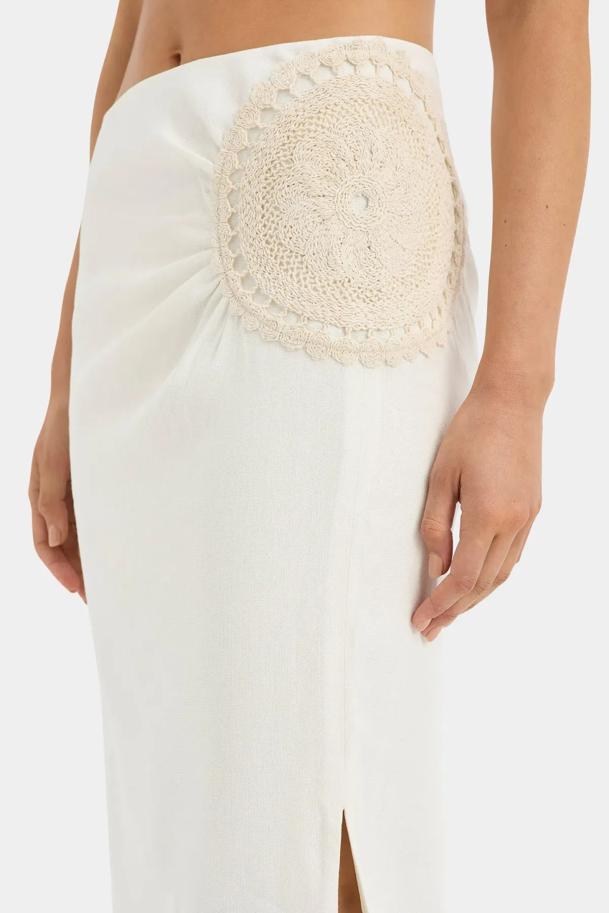 Sir The Label Atacama Bralette Size 2 & Midi Skirt Size 1 Set Natural - Image 2