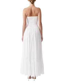 Joslin Anastacia Off Shoulder Strapless Cotton Maxi Dress White Size 8 for rent on The Volte - image 6