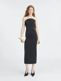 Jacquemus La robe Carino Les Sculptures Midi Dress Black Size 8 for rent on The Volte - image 1