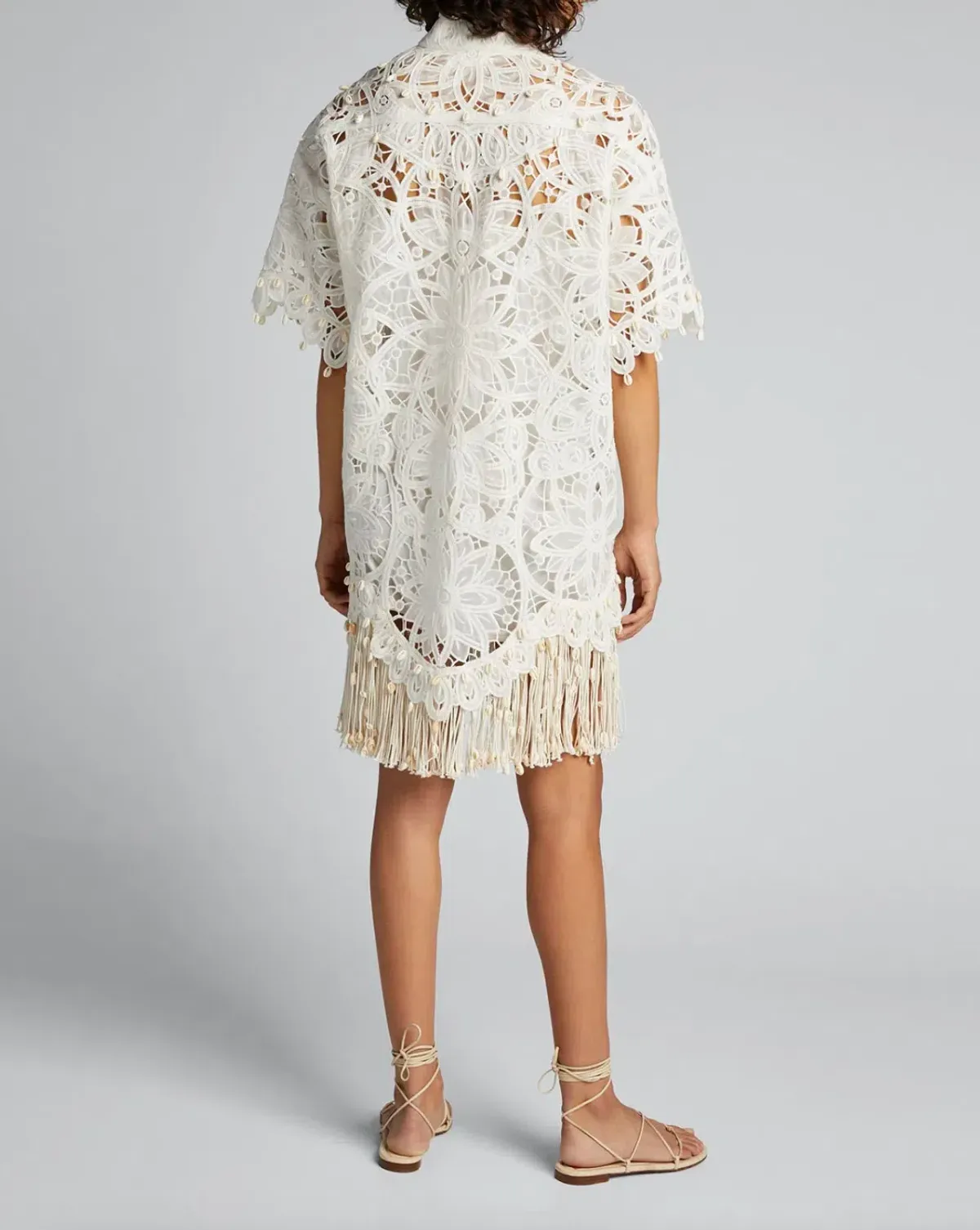 Zimmermann Wavelength Shirt Dress Ivory Size 0 / AU 8 - Image 2