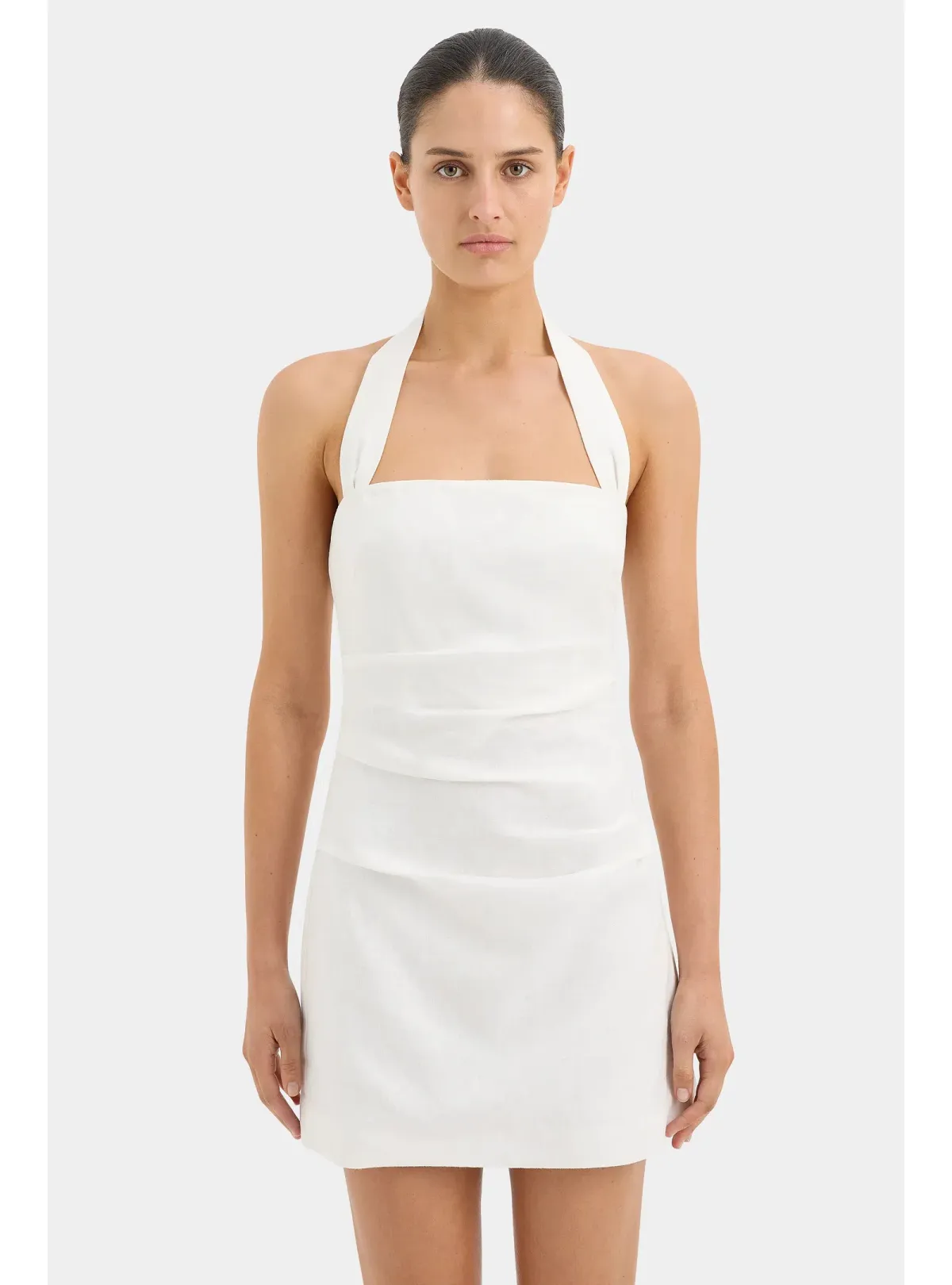 Sir The Label Noemi Halter Mini Dress Ivory Size 2 / AU 10 - Image 2