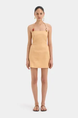 Sir the Label Antonia Beaded Mini Dress Light Tan Size 0 / AU 6 for rent on The Volte - image 1