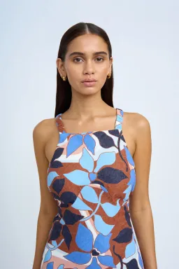 By Johnny Ophelia Floral Bias Midi Dress Multi Size 10 for rent on The Volte - image 2