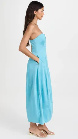 Cult Gaia Chiara Midi Dress Cabana Blue Size AU 6 (US 2) for rent on The Volte - image 3
