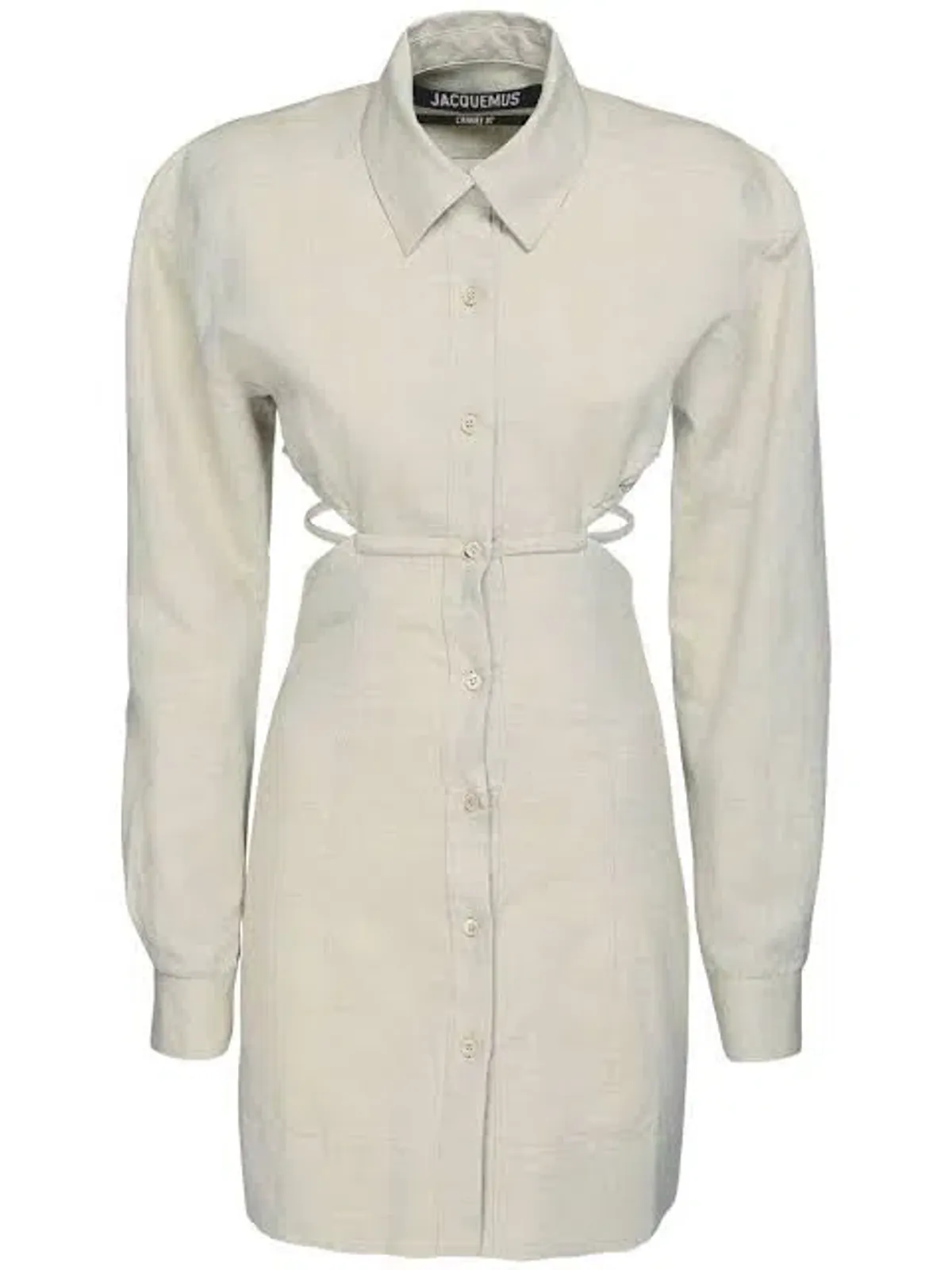 Jacquemus La Robe Cavaou Courte Shirt Mini Dress Beige Size 40 / AU 10 - Image 7