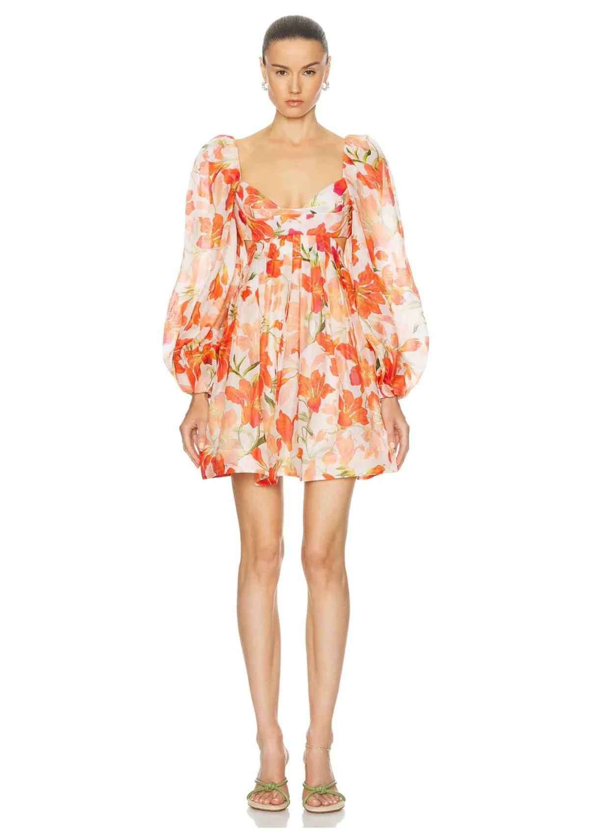 Zimmermann Tranquillity Bralette Mini Dress Red Lily Size 0P / 6 AU - Image 1