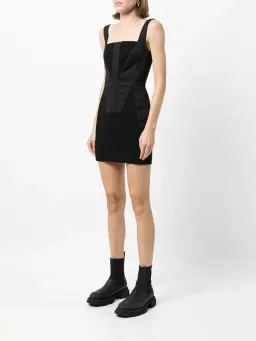 Dion Lee Fork Frame Panelled Mini Dress Black Size 8 for rent on The Volte - image 1