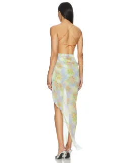 Bec and Bridge Zephy Asym Dress Blue Blossom Size AU 6 for rent on The Volte - image 3