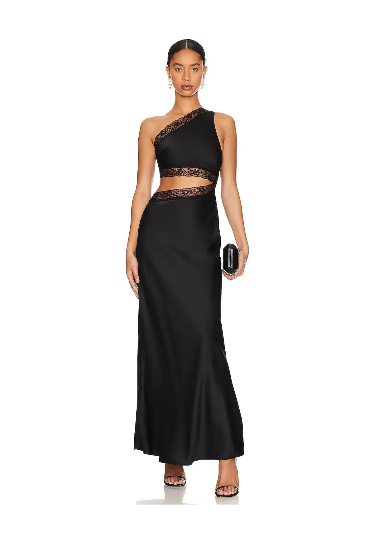 Misha Jillian Satin Dress Black Size 6/XS - Image 1