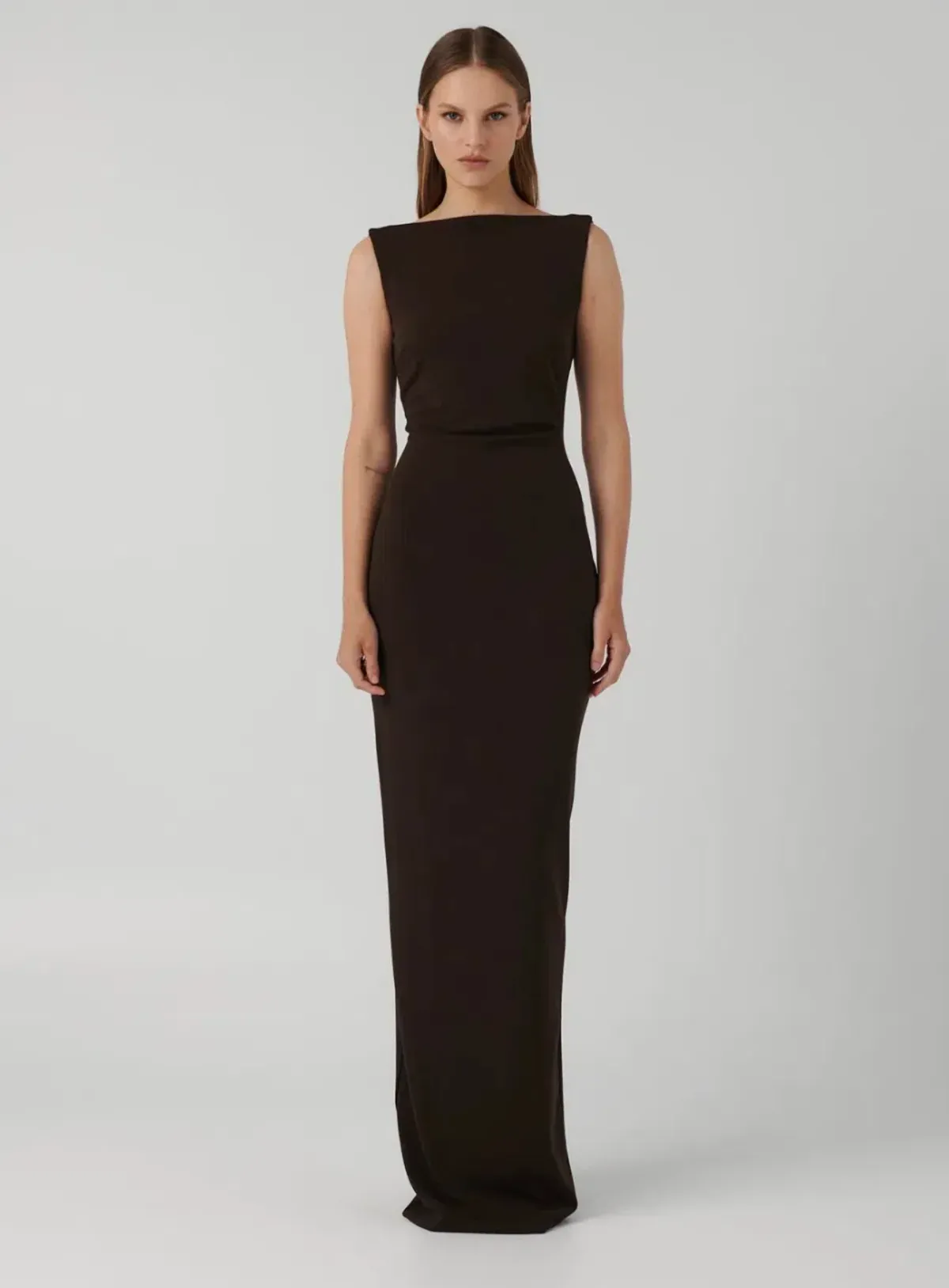 Effie Kats Verona Gown Coffee Size 8 - Image 1