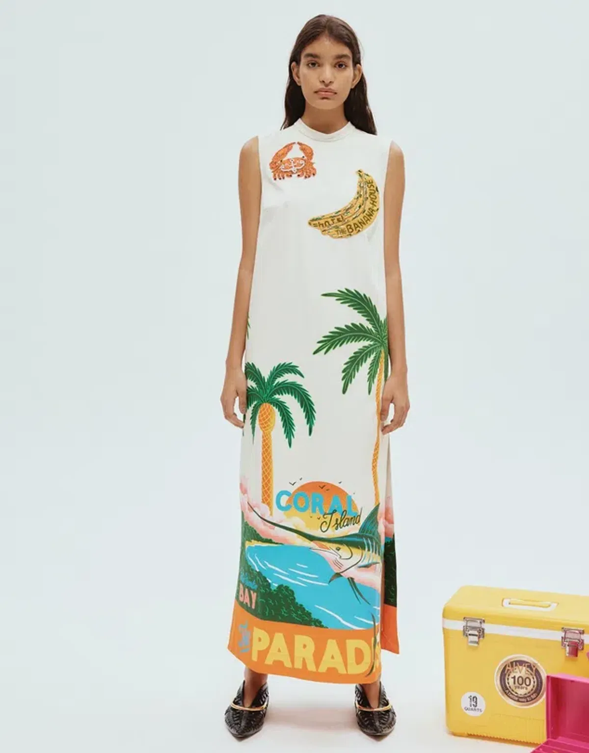 Alemais Samaki Midi Dress In Multi Size 10 - Image 1