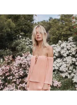 Bec & Bridge Windswept Tiered Maxi Dress in Blush Size AU 6 for rent on The Volte - image 4
