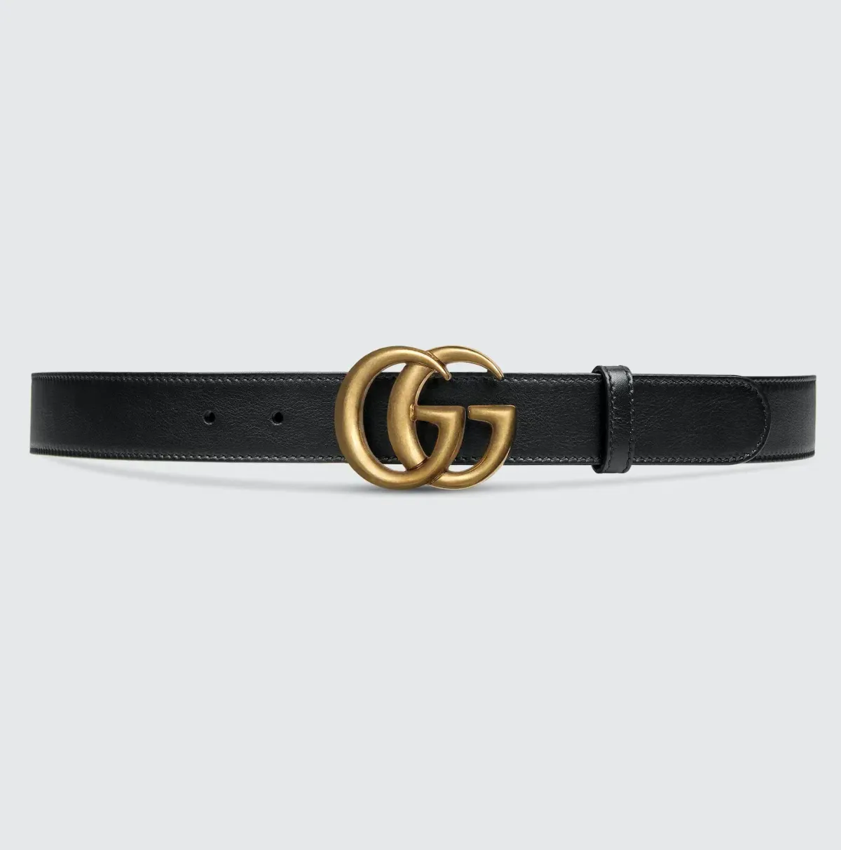 Gucci Double G Buckle Leather Belt Black Size 75 - Image 1
