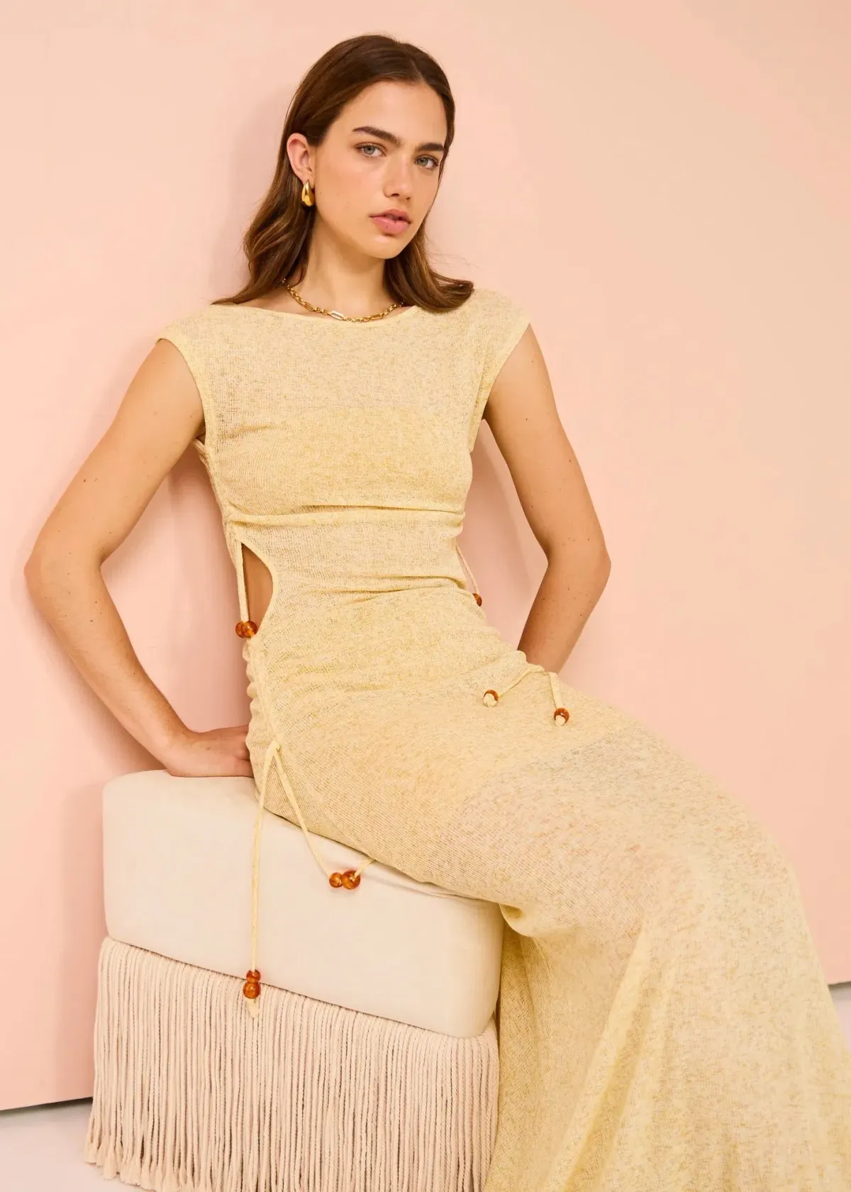 Tojha Ayanna Dress Sorbet Yellow Size 6 - Image 5