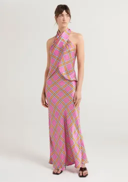 Steele Marcela Top and Cassidy Skirt Set Pink Check Size 8 for rent on The Volte - image 1