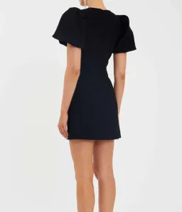 Rebecca Vallance Juliana Puff Sleeve Mini Dress Black Size 12 for rent on The Volte - image 3