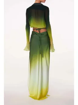 Rat & Boa  Cypress Shirt and Skirt Set in Green Size S / AU 8 for rent on The Volte - image 2