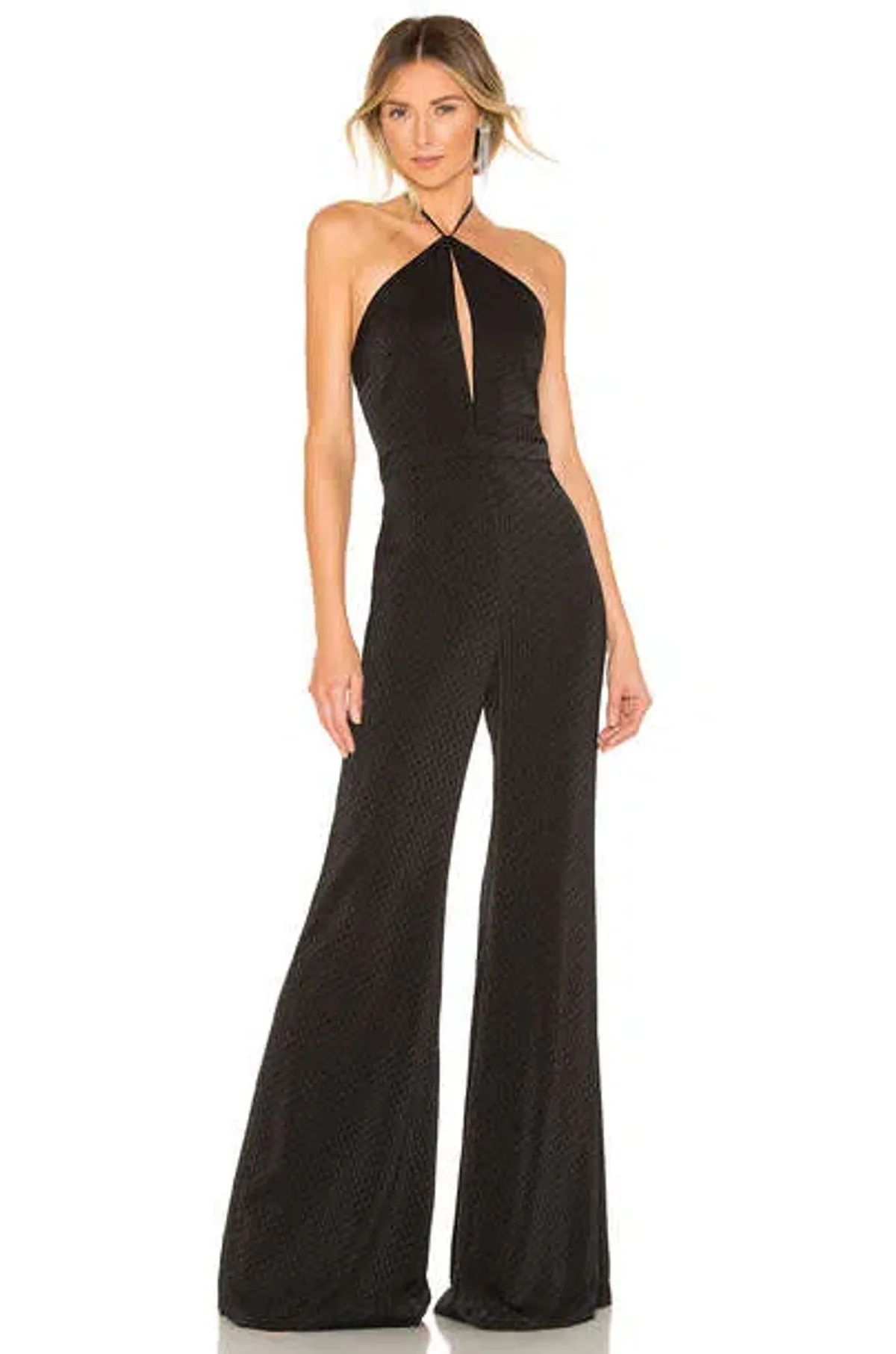 Alexis Naila Wide Leg Halter Jumpsuit Black Size 10  - Image 1