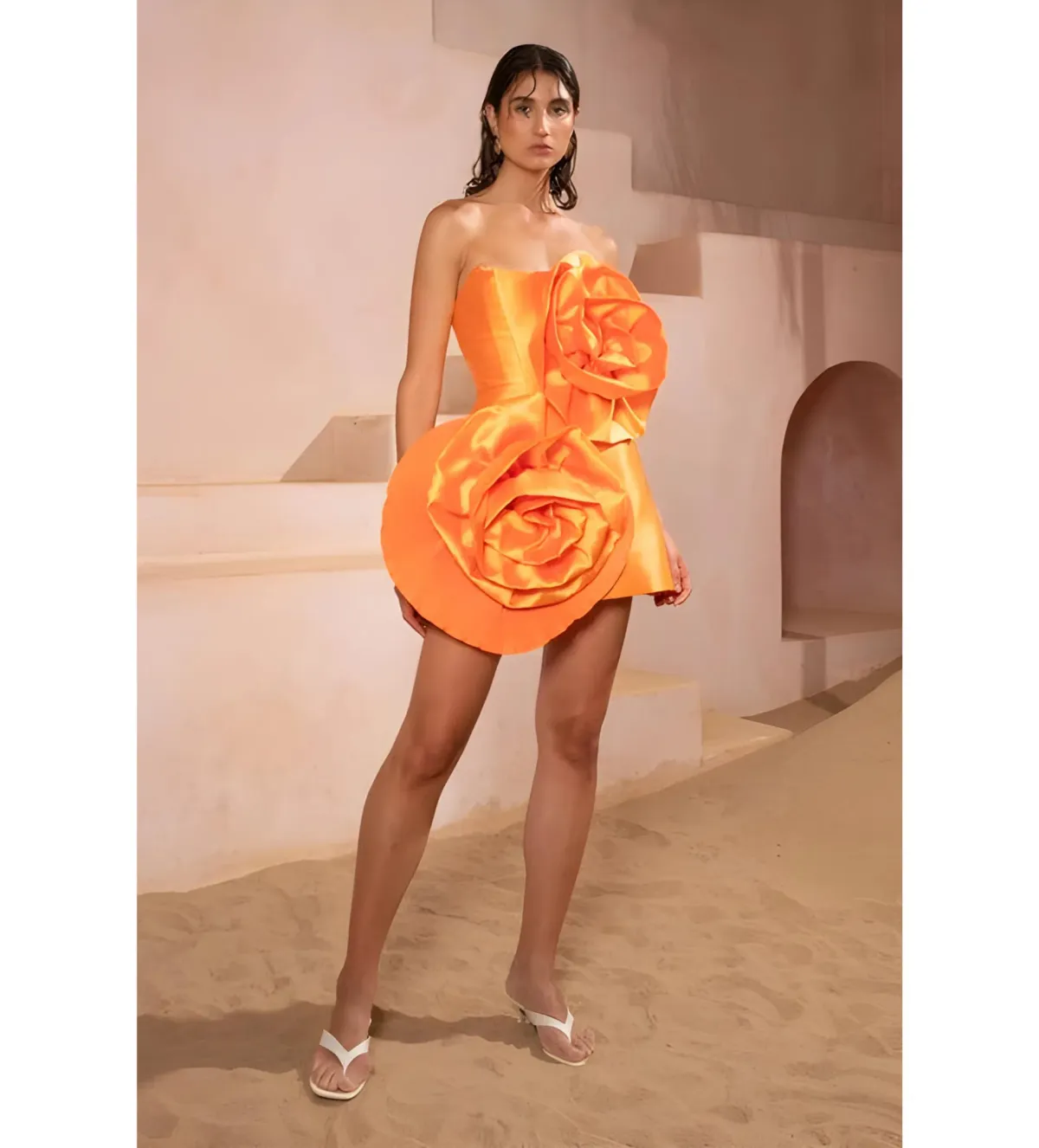 Eliya The Label Hayman Dress Tangerine Size M/Au 10 - Image 1