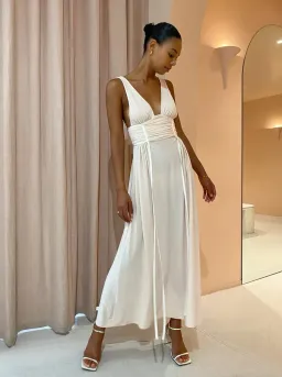 Bec and Bridge Gwen Maxi Dress In Shell Size 12 for rent on The Volte - image 4