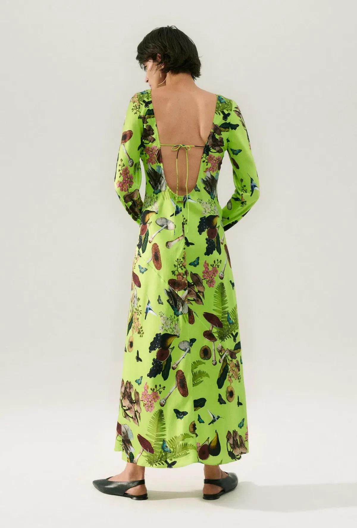 Silk Laundry Sienna Dress Magic Mushroom Fern Size 8 - Image 2