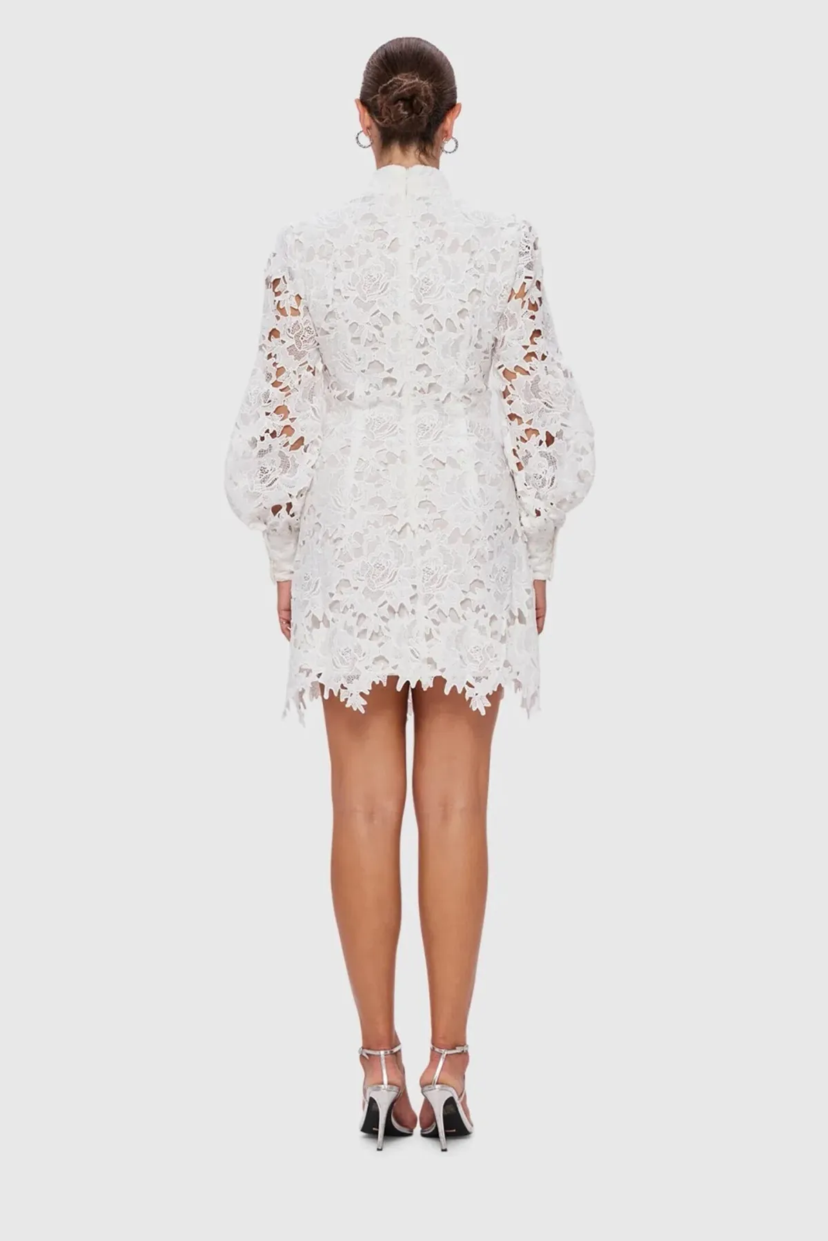 Leo Lin Isla Lace Mini Dress Snow Size 10 - Image 3