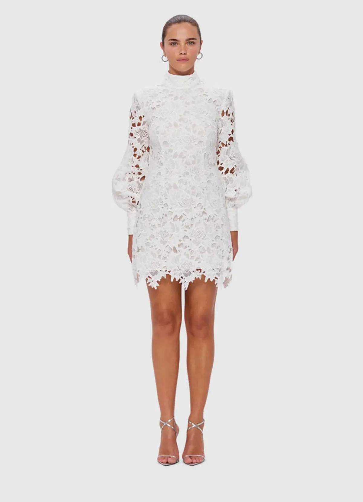 Leo Lin Isla Lace Mini Dress Snow Size 10 - Image 1